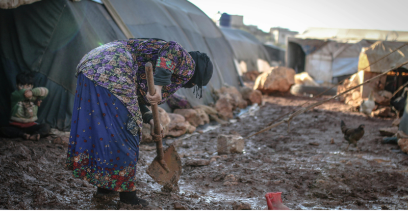 hygiene supplies for displaced families