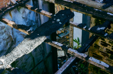 school rebuilding after fire damage